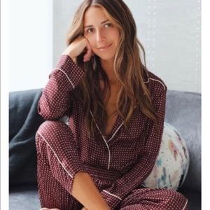 Something Navy satin pajama set